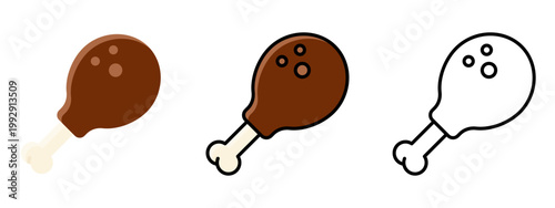 Fried chicken meat food crispy leg roasted meal