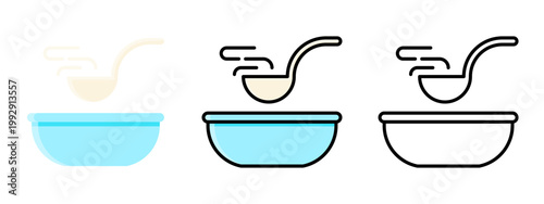 Hot soup bowl meal steaming comfort food dish