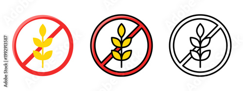 Gluten free sign wheat diet allergen healthy label