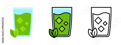 Matcha latte green tea drink japanese healthy beverage
