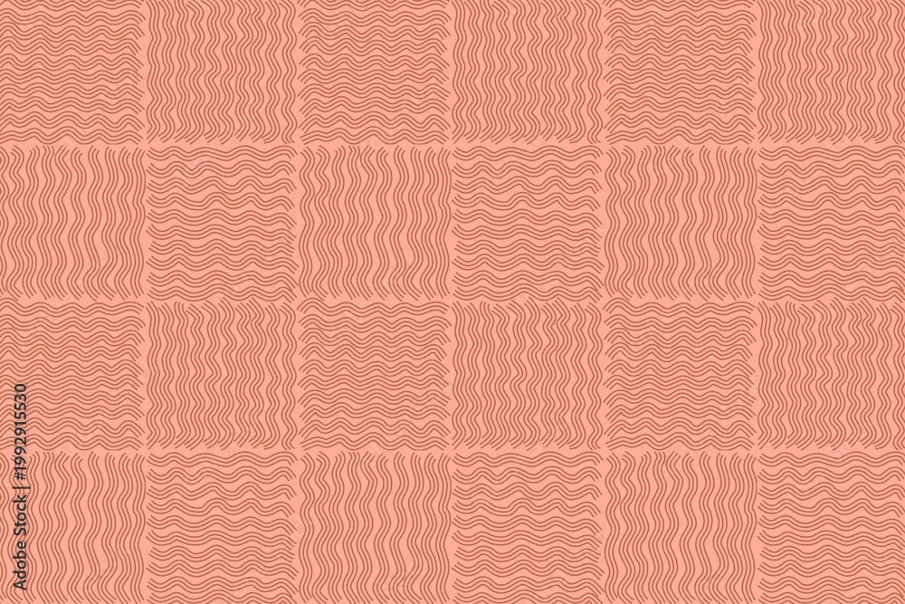 Fototapeta premium Abstract orange seamless pattern background with wavy lines geometric texture. Orange. Lines. Wave. Orange design for wallpaper, decoration, poster, banner, scrapbook, wrapping, print, fabric, textile