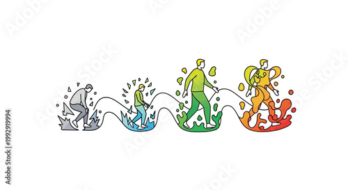The Life Cycle of a Human Being A Visual Representation of Growth, Development, and Transformation Through Different Stages of Life, Showing Progression