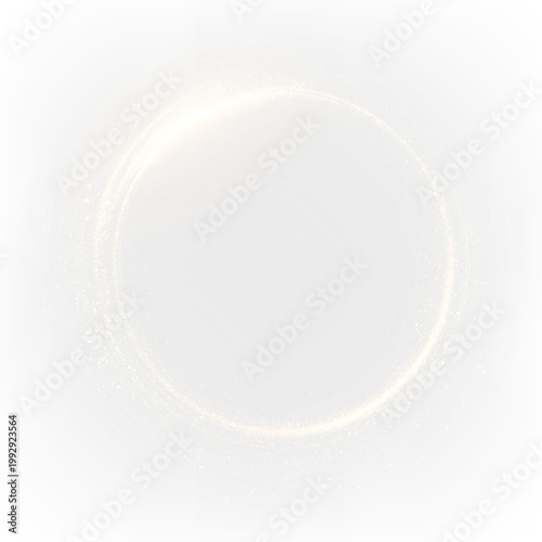 Gold sparkles create a circular design on a transparent background for art projects and graphic design needs