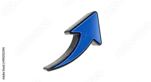3D Blue Arrow Pointing Upwards