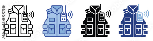 Professional protective vest with two way radio for essential communication and field operation situations