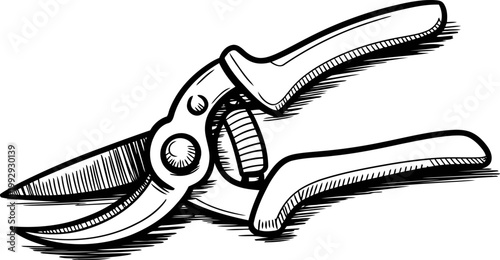 garden pruning shears with ergonomic handles and sharp blades for precise cutting and trimming plants