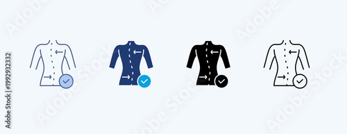 Posture Correction Multiple Icon Illustration Vector