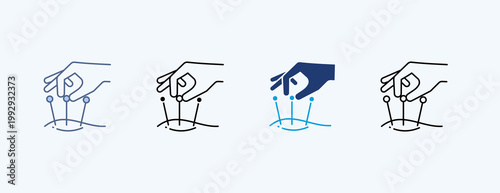 Acupuncture Multiple Icon Illustration Vector