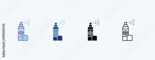 Cloretil Multiple Icon Illustration Vector