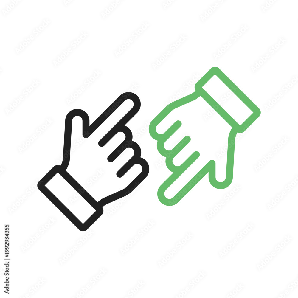 Obraz premium Sign Language Hands Icon