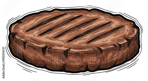 Delicious grilled steak with perfect sear marks ready for a savory meal or restaurant menu graphic