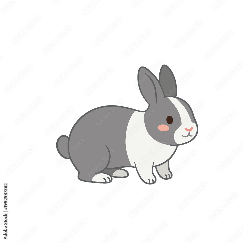 Fototapeta premium white rabbit on white background