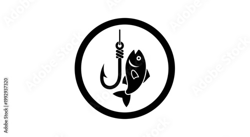 Fish Hook Icon Graphic Design 1.