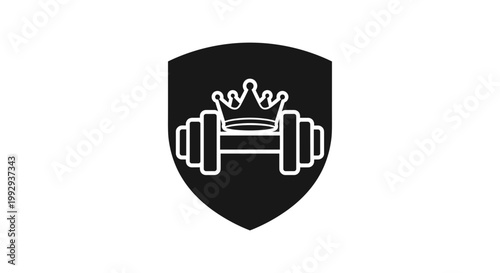 Fitness Gym Icon Dumbbell Logo.