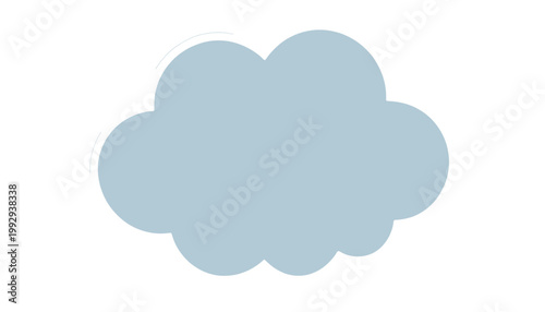 Cloud Icon Vector Illustration, Isolated Transparent Background for Web UI and Digital Technology Use