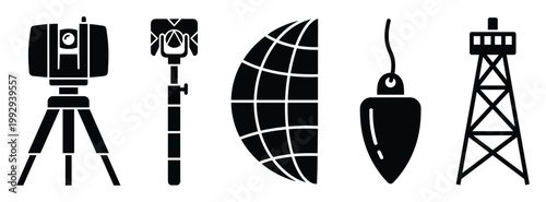 Professional geodesy tools and instruments for land surveying mapping and precise location identification