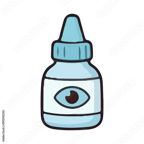 Medical Eye Drops Bottle Illustration for Vision Care