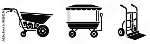 Essential utility carts and robust transport equipment for construction material handling and mobile vending business operations