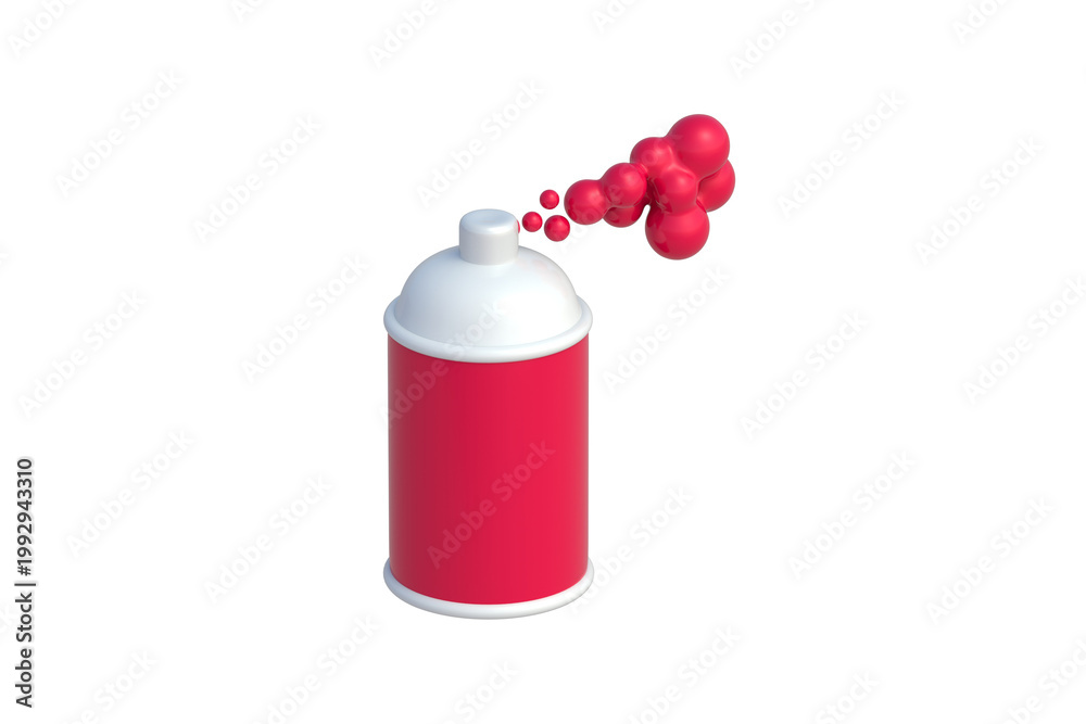 Obraz premium Spray paint can isolated on white background. 3d render