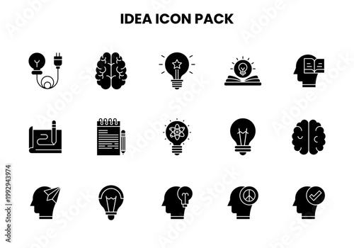 Idea Glyph Bundle Icons Pack