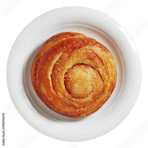 Freshly baked sweet cinnamon roll