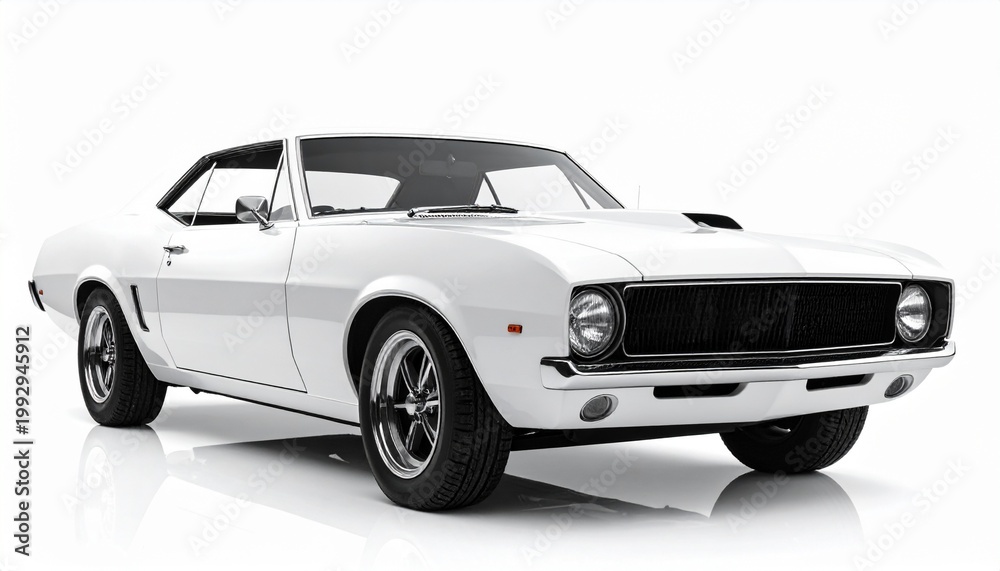Fototapeta premium classic car isolated on white