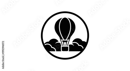 Hot air balloon logo design.