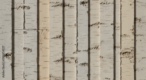 Premium white birch timber paneling background for modern home decor