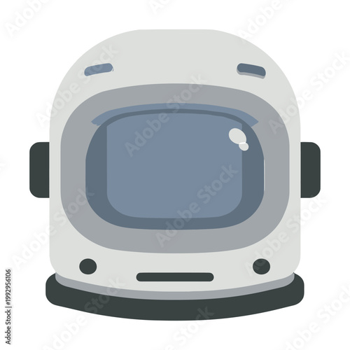 Stylized astronaut helmet representing space exploration, science fiction, technology, and futuristic discovery themes.