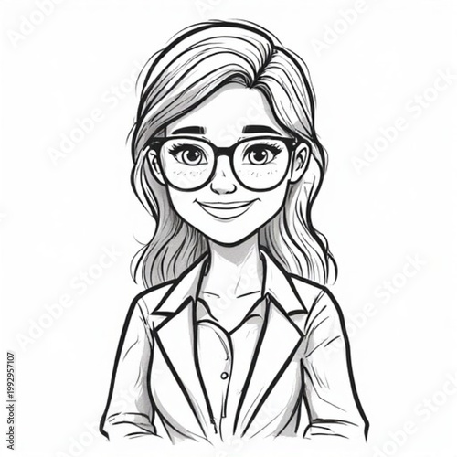 woman with glasses