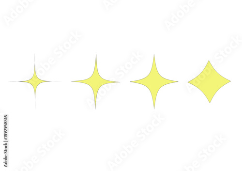 輝く星の光エフェクトセット　星,光,輝き,キラキラ,装飾