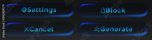 Modern glass morphism interface with glossy transparent buttons and liquid 3D effects for iOS app design and sleek digital user experience. Vector illustration.