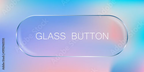Φωτογραφία Modern glass morphism UI elements with glossy 3D buttons and transparent shapes for web design, featuring frosted blur effects and gradient backgrounds for digital interfaces