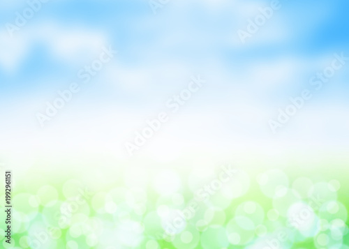 ボケた緑の背景イメージ