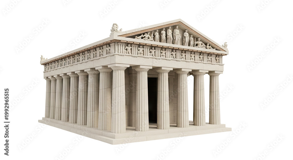 Fototapeta premium The Parthenon: Ancient Greek Temple Model