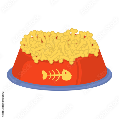 Pet Food Bowl Illustration