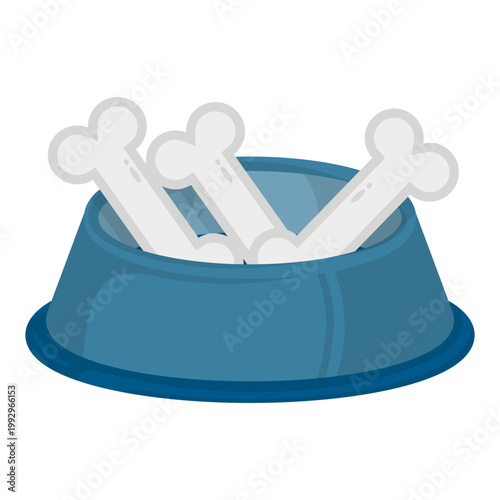 Pet Food Bowl Illustration