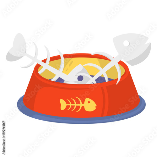 Pet Food Bowl Illustration
