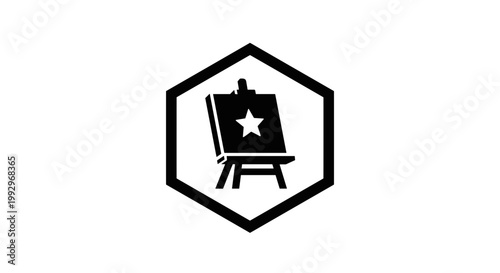 Star on an easel icon.