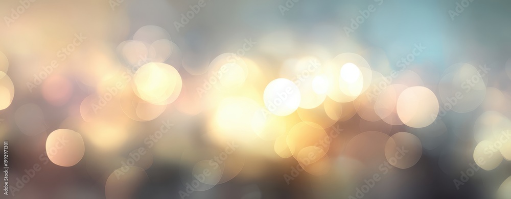 Fototapeta premium The bokeh light background with warm glowing circles and soft defocused highlights