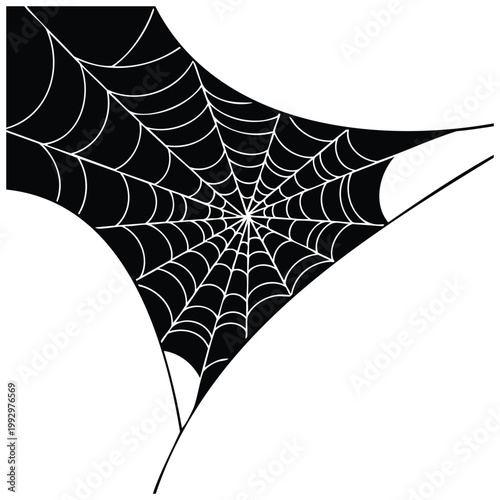 Detailed corner spider web silhouette bundle for spooky decoration.