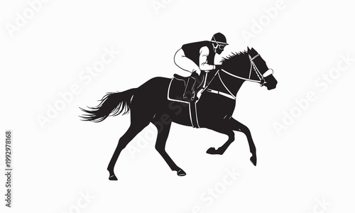 Echo of the Gallop: A Minimalist Equestrian Silhouette