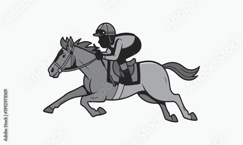 Echo of the Gallop: A Minimalist Equestrian Silhouette