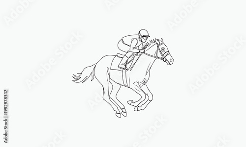 Echo of the Gallop: A Minimalist Equestrian Silhouette