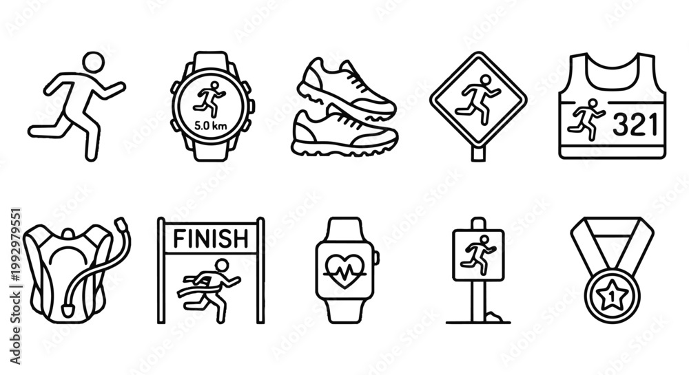 Fototapeta premium Run icons 