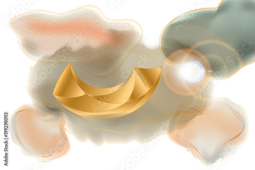 Layout Wasserfarbe Gold