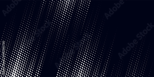 Schilderij op canvas Dots halftone white and blue color pattern gradient grunge texture background