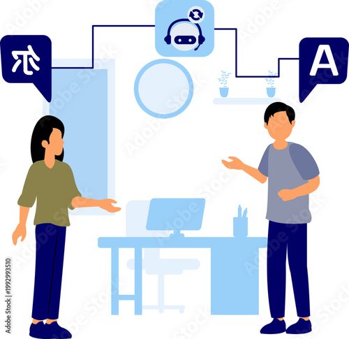 Illustration Of Language Translation Service