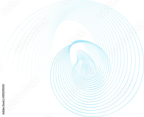 하늘색 선으로 그린 회오리 모양