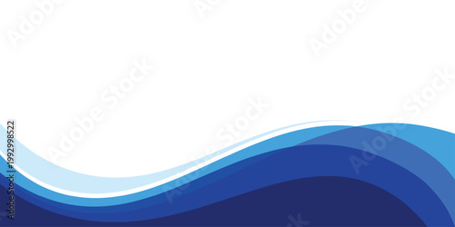 blue modern business wavy banner background.border and header decoration on white background